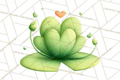 Cute Frog Couple Clipart, Baby Frogs Romantic Png Product Image 3