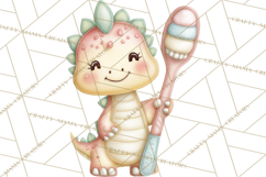 Dinosaur Dentist Clipart Cute Pediatric Dental PNG Product Image 3