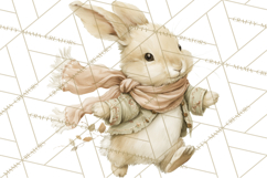 Vintage Spring Bunny Clipart, Whimsical Bunny Gardening Product Image 3