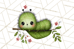 Happy Bug Friends Clipart, Ladybugs, Bees, Butterflies Png Product Image 3