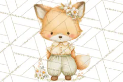 Baby Forest Animals Clipart PNG, Cute Spring Woodland Animal Product Image 4