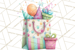 Dinosaur Birthday Clipart PNG, Watercolor Dino Birthday Product Image 4