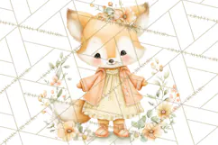Baby Forest Animals Clipart PNG, Cute Spring Woodland Animal Product Image 5