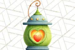 Cute Frog Couple Clipart, Baby Frogs Romantic Png Product Image 5
