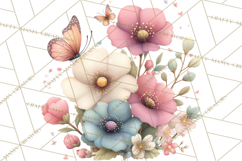 Spring Garden Animals Clipart, Cute Pastel Bunny Chick Lamb Product Image 2