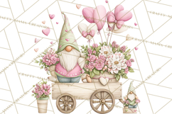 Valentine Gnome Clipart PNG, Gnome Girl Valentine Clip Art Product Image 3