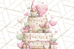 Valentine Gnome Clipart PNG, Gnome Girl Valentine Clip Art Product Image 4