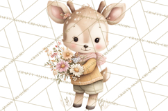 Baby Forest Animals Clipart PNG, Cute Spring Woodland Animal Product Image 4