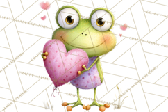 Valentine Frog Clipart PNG, Cute Valentine Frogs, Kids Product Image 5