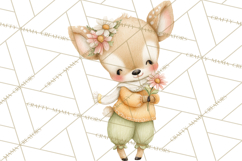 Baby Forest Animals Clipart PNG, Cute Spring Woodland Animal Product Image 2