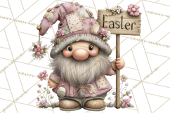 Easter Gnome Clipart, Cute Spring Gnomes PNG Product Image 3
