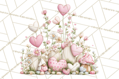 Valentine Gnome Clipart PNG, Gnome Girl Valentine Clip Art Product Image 3