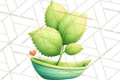 Cute Frog Couple Clipart, Baby Frogs Romantic Png Product Image 3