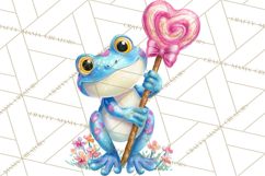 Valentine Frog Clipart PNG, Cute Valentine Frogs, Kids Product Image 4