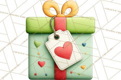 Cute Frog Couple Clipart, Baby Frogs Romantic Png Product Image 4