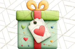 Cute Frog Couple Clipart, Baby Frogs Romantic Png Product Image 4