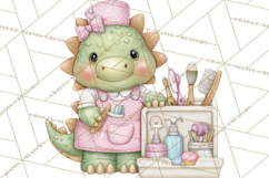 Dinosaur Dentist Clipart Cute Pediatric Dental PNG Product Image 4