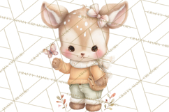 Baby Forest Animals Clipart PNG, Cute Spring Woodland Animal Product Image 4