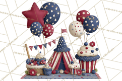 Patriotic Kids Clipart for 4th of July, USA Children PNG Product Image 5