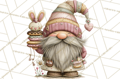 Easter Gnome Clipart, Cute Spring Gnomes PNG Product Image 5