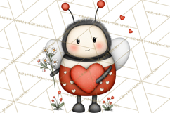 Happy Bug Friends Clipart, Ladybugs, Bees, Butterflies Png Product Image 5