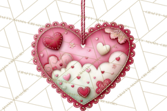 Valentine Clipart PNG, Love Notes Doodles, Envelopes Hearts Product Image 2