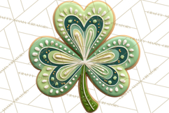 St Patrick’s Day Cookies Clipart, Shamrock Cookie PNG Product Image 2