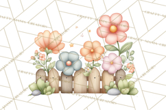 Farm Clipart, Woodland Farm Animals, Cows Pigs Chickens Png Product Image 2