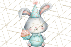 Farm Birthday Clipart PNG, Watercolor Farm Animals Birthday Product Image 3