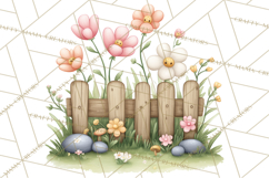 Farm Clipart, Woodland Farm Animals, Cows Pigs Chickens Png Product Image 3