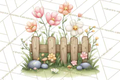 Farm Clipart, Woodland Farm Animals, Cows Pigs Chickens Png Product Image 3
