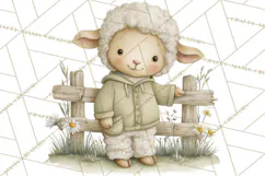 Vintage Farm Animal Clipart, Whimsical Farm Animals Clip Art Product Image 4