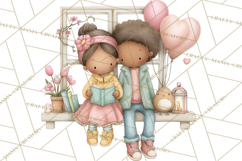 Valentine Bookstore Clipart PNG Cute Library Romance Product Image 4