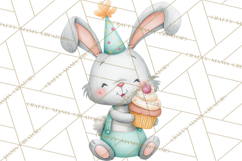 Farm Birthday Clipart PNG, Watercolor Farm Animals Birthday Product Image 4