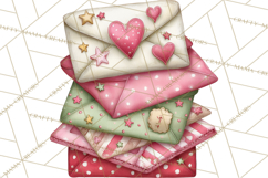 Valentine Clipart PNG, Love Notes Doodles, Envelopes Hearts Product Image 2