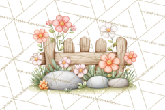 Farm Clipart, Woodland Farm Animals, Cows Pigs Chickens Png Product Image 2