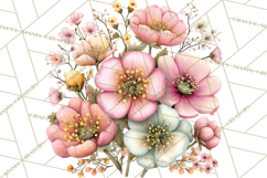 Spring Cottagecore Florals Clipart, Wildflower Bouquets Product Image 3