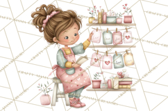 Valentine Bookstore Clipart PNG Cute Library Romance Product Image 3