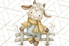 Vintage Farm Animal Clipart, Whimsical Farm Animals Clip Art Product Image 4
