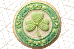 St Patrick’s Day Cookies Clipart, Shamrock Cookie PNG Product Image 5