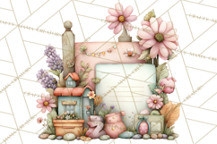 Easter Letters and Mail PNG, Spring Stationery Clipart Product Image 5