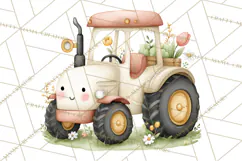 Farm Clipart, Woodland Farm Animals, Cows Pigs Chickens Png Product Image 2
