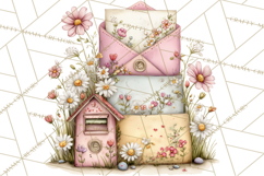 Easter Letters and Mail PNG, Spring Stationery Clipart Product Image 2