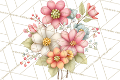 Spring Cottagecore Florals Clipart, Wildflower Bouquets Product Image 2