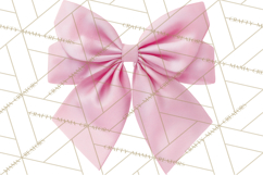 Bows Clipart, Girly Pastel Decorative Png, Layered Satin Product Image 2