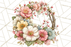 Spring Cottagecore Florals Clipart, Wildflower Bouquets Product Image 3
