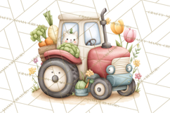 Farm Clipart, Woodland Farm Animals, Cows Pigs Chickens Png Product Image 3