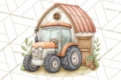 Farm Clipart, Woodland Farm Animals, Cows Pigs Chickens Png Product Image 4