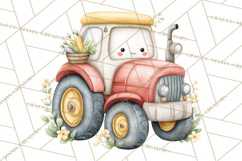 Farm Clipart, Woodland Farm Animals, Cows Pigs Chickens Png Product Image 5