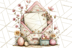 Easter Letters and Mail PNG, Spring Stationery Clipart Product Image 5